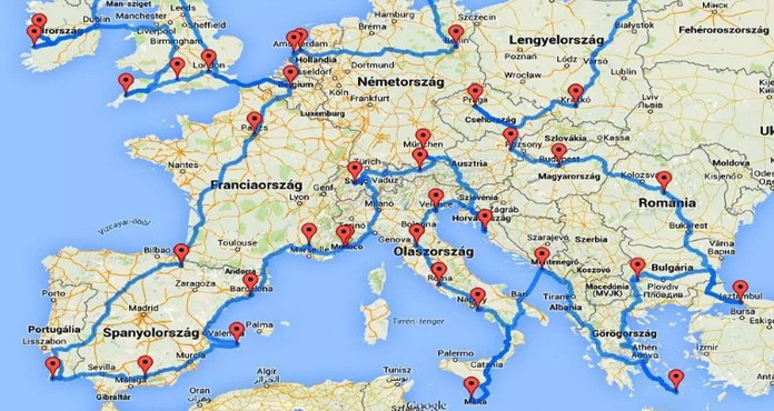 road trip across europe cost